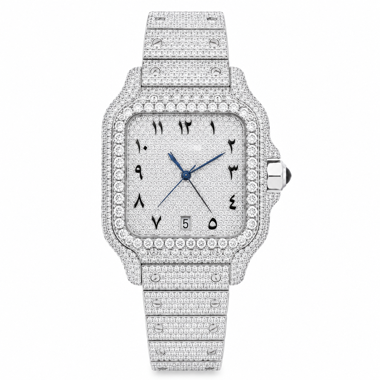 Silver Arabic CZ Watch