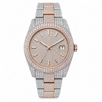 Two-Tone Pave CZ Watch.