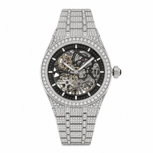 Moissanite Skeleton Watch