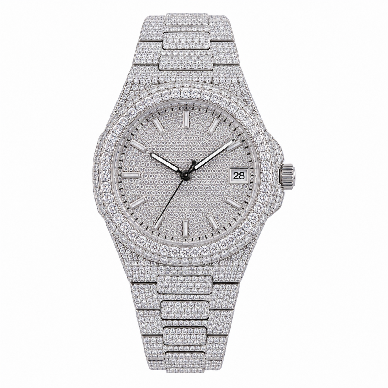 Silver CZ Watch