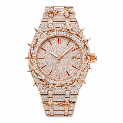 Rose Gold Thorn CZ Watch.